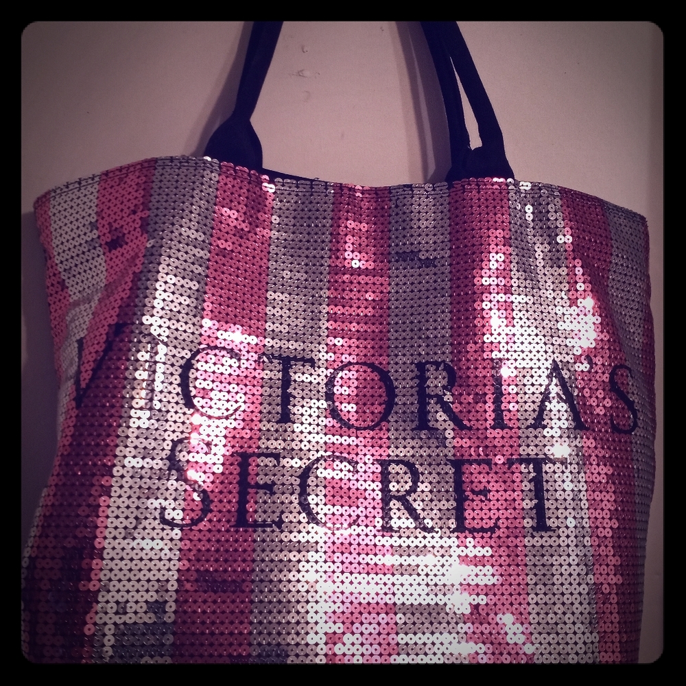 VS pink/grey sequen Tote